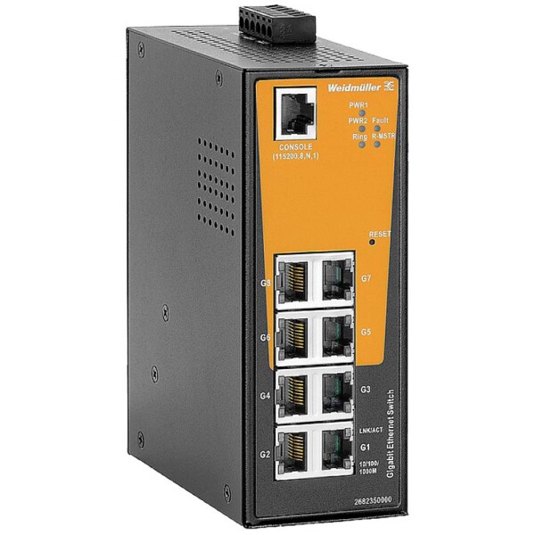 Weidmüller IE-SW-AL08M-8GT priemyselný ethernetový switch 10 / 100 / 1000 MBit/s; 2682350000