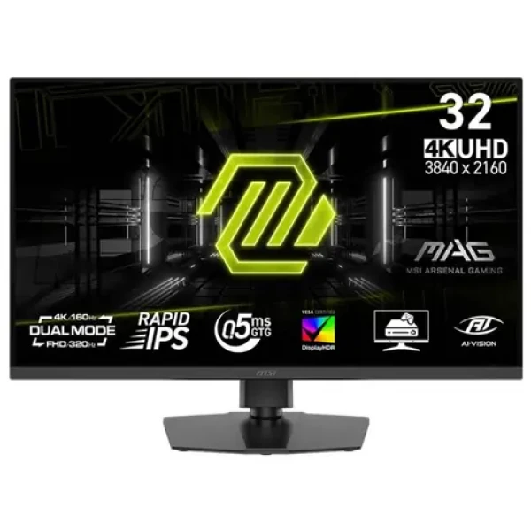 31.5" MSI MAG 322URDF E16 čierna / 3840 × 2160 / IPS / 16:9 / 0.5ms / 1000:1 / 400cd-m2 / HDMI + DP / VESA (MAG 322URDF E16)