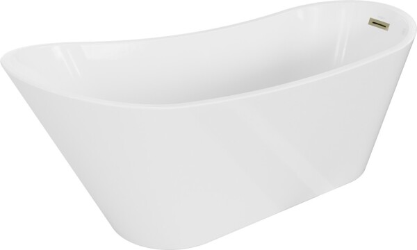 MEXEN/S - Alta vaňa voľne stojaca 170 x 75, biela, sifón a prepad zlatá 52141707500-50