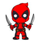 Veselá Stena Drevené vyfarbovacie postavičky Avengers a Deadpool