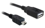 DeLock USB-A - Mini-USB B čierna / Kábel / USB 2.0 / 0,5 m (82905)