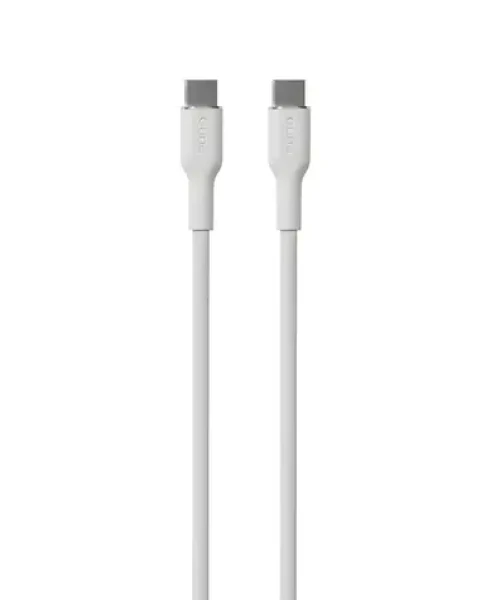 Puro Soft biela / Dátový kábel USB-C - USB-C / 60 W / 1,5 m