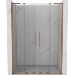 MEXEN/S - Velar L Duo posuvné sprchové dvere 140, transparent, meď kartáčovaná 871-140-003-02-65