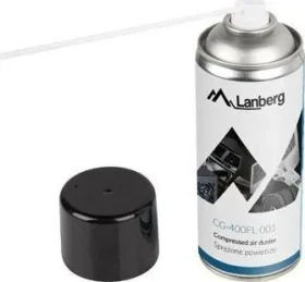 Lanberg stlačený vzduch 400 ml / Čistiaci sprej / na elektroniku (CG-400FL-001)