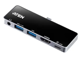 Aten UH3238 / USB-C dokovacia stanica / HDMI 4K 60 Hz / 2x USB-A 3.2 Gen2 / Hliníkové telo (UH3238-AT)