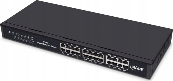 InLine InLine® Gigabit Network Switch 24-Port, 1Gb/s, 19" 1U, metal, fanless