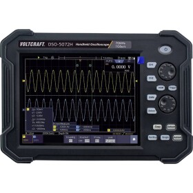 VOLTCRAFT DSO-5072H Ručný osciloskop 70 MHz 2-kanálová 1 GSa/s 40 Mpts 8 Bit digitálne pamäťové médium (DSO), ručné zariadenie, funkcie multimetra 1 ks; VC-11338050