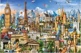 Educa Miniatúrne puzzle Symboly Európy