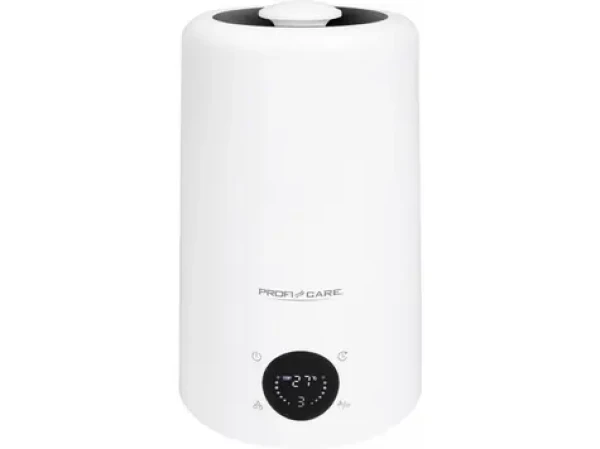 ProfiCare PC-LB 3077 biela / zvlhčovač vzduchu / 25W / vlhkosť 45-80% / ultrazvuková technológia / časovač / ďalej. ovládač (PC-LB 3077)