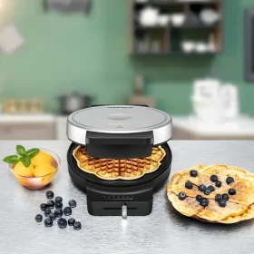 Rommelsbacher WA 850 čierna / strieborná / Vaflovač / 850 W / tvar srdca (WA 850)