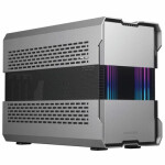 PHANTEKS Evolv Shift XT A-RGB strieborná / Mini-ITX / 1x USB-C 3.2 / 1x USB-A 3.2 / bez zdroja (PH-ES121XT_DGS01)