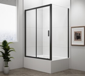 POLYSAN - DEEP BLACK obdĺžniková sprchová zástena 1200x900 L/P varianta, čire sklo MD1216B-02