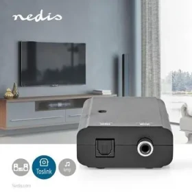 Nedis prevodník digitálneho audia čierny / Audio prevodník / S/PDIF vstup / Toslink výstup / USB napájanie (ACON2505BK)