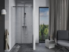 OLSEN SPA - Sprchové dvere do niky TREOS - FARBA rámu - Hliník leštený, Rozmer A - 110, Smer zatvárania - Univerzálny Ľavé / Pravé, Výplň - Číre bezpečnostné sklo - 6 mm OLBENW102711CC