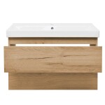 Kúpeľňová skrinka 2 zásuvková s umývadlom SAT B-Way 99x50x45 cm dub mat BWAY2100OAKU1BI BWAY2100OAKU1BI