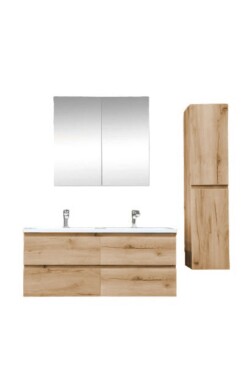 Kúpeľňová skrinka s umývadlom SAT B-Way 119x50x45 cm dub mat KSETBWAY24 KSETBWAY24