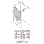 CERANO - Sprchová zástěna Walk-in Onyx Half Round L/P - 8 mm - kulatá vzpěra - černá matná, transparentní sklo - 100x100 CER-681583