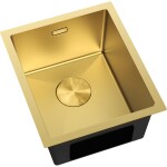 MEXEN - Trixo oceľový drez 1-bowl 370 x 440 mm, zlatá 6412371000-55