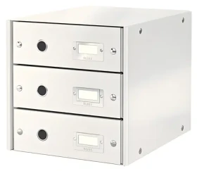 Leitz Zásuvkový box ClickStore 3 zásuvky biela / Formát A4 / Kartón (60480001)