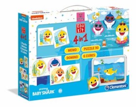 Clementoni EDUkit - Baby Shark 4v1 (pexeso | 60 puzzle | domino | 6 kociek)