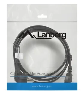 Lanberg CA-C13C-11CC-0018-BK čierna / Napájací kábel / C13 90° / CEE7/7 / 1,8 m (CA-C13C-11CC-0018-BK)