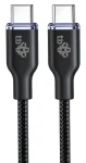 TB Touch Glamour USB-C - USB-C 60W čierna / dátový kábel / USB 2.0 / 1,5 m (AKTBXKUCCGLA15B)