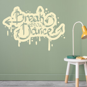 Veselá Stena Samolepka Break Dance Farba: béžová, Veľkosť: 100 x 72 cm