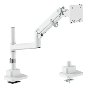 Digitus biela / Držiak pre jeden monitor / do 57" / VESA 75x75, 100x100 / nosnosť 27 kg / plynová pružina (DA-90476)