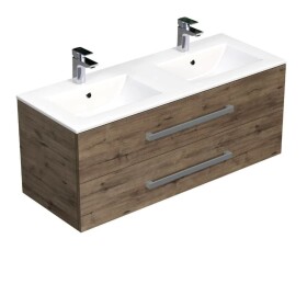 Kúpeľňová skrinka s umývadlom SAT Cube Way 120x53x46 cm dub Wellington mat CUBE461202DWMOD CUBE461202DWMOD