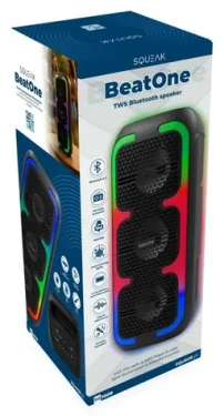BeatOne SQ1009 čierna / Karaoke reproduktor / 45W / BT 5.3 / FM rádio / USB-C / LED podsvietenie (SQ1009)