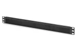 Digitus 19" panel pre správu káblov čierny / Rack príslušenstvo / 1U / otvorený kefový design (DN-97661)