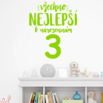 Veselá Stena Samolepka Všetko najlepšie Farba: hnědá, Veľkosť: 100 x 83 cm
