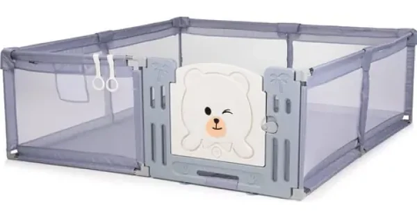CHIPOLINO Detská ohrádka s dverami Amico Grey (KOIAM0251GY)