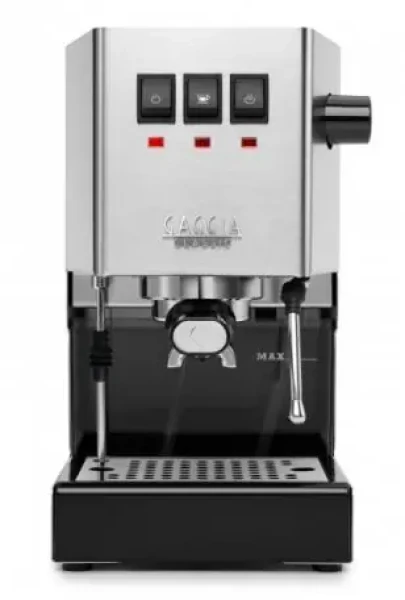 Gaggia Classic E24 strieborná / Pákový kávovar / 1200W / 2.1 l / 15 bar / napeňovacia tryska (886948111010)