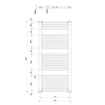 AQUALINE - DIRECT vykurovacie teleso s bočným pripojením 750x1320 biela ILR37T