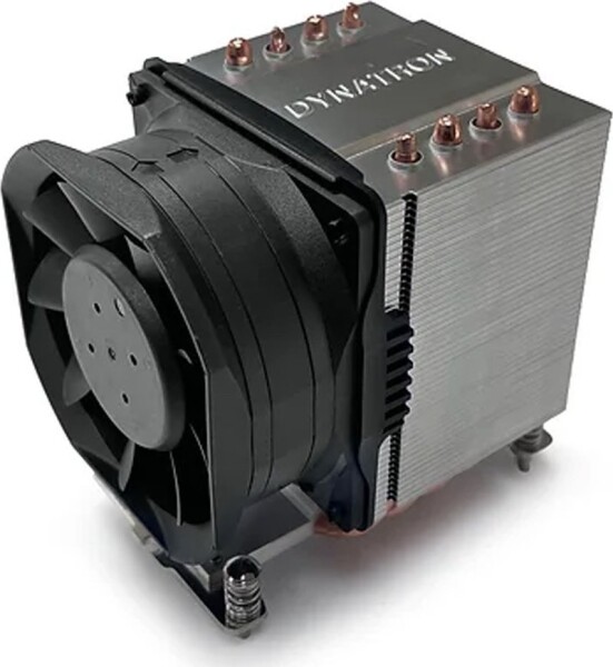 Dynatron DYNATRON A56 AMD AM4 AM5 Kuehler 3U mit Heat Pipes in Kontakt mit CPU Kuehlrippen aus Aluminium Aktiv mit PWM und bis zu 170W TDP