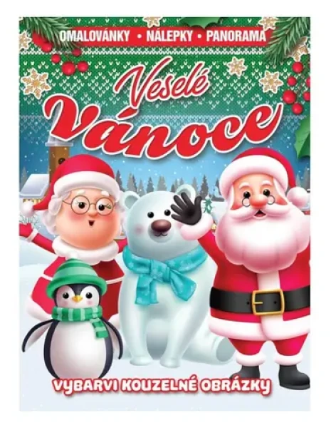 FONI BOOK Omaľovánky Veselé Vianoce so samolepkami