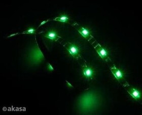 AKASA AK-LD02-05GN Vegas LED strip light / LED žiarivka / 15xLED / 12V / 60cm / zelená (AK-LD02-05GN)