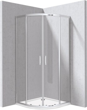 DEANTE - Funkia Evo štvrťkruh sprchovací kút s vaničkou, 90x90 cm KYPP0099P