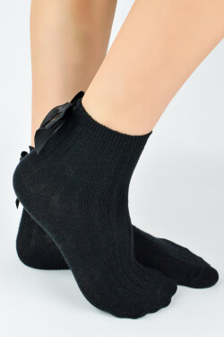 BAVLNENÉ PONOŽKY S MAŠĽOU SB145 černá 35-38