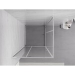 MEXEN/S - Exo štvorcový krídlový sprchovací kút 80 x 80, transparent, chróm 8110-080-080-01-00