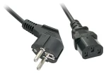 Lindy čierna (30337) / Napájací kábel / Schuko - IEC 320 C13 / uhlový / 5 m (30337)