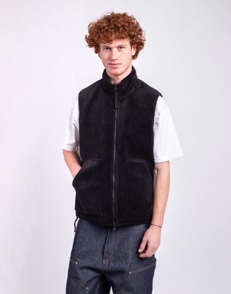 Taion Non Down Military Reversible Boa Hi Neck Vest BLACK×BLACK S