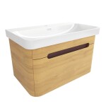 Kúpeľňová skrinka s umývadlom SAT Fusion 77,5x43x45 cm dub medový mat SATFUSION80DMU SATFUSION80DMU