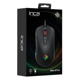 Inca IMG-GT14 čierna / drôtová herná myš / optická / 3600 DPI / 7 tlačidiel / RGB / USB-A / 1,5 m (IMG-GT14)