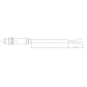 TE Connectivity upravený zástrčkový konektor pre senzory - aktory, 1-2273000-1, piny: 3, 1.50 m, 1 ks; 1-2273000-1
