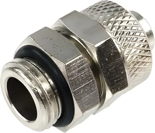 Prípojka G1/4 na 10/8 mm strieborná lesklá / Fiting na vodné chladenie / Priama (62001)