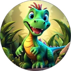 Jedlý papier dinosaurus zelený 19,5 cm - Magic - Magic