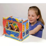 Goki Goki Drevené divadlo pre prstové maňušky vrátane kulís