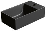 GSI - KUBE X keramické umývadlo 40x23cm, pravé/ľavé, čierna mat 9484126